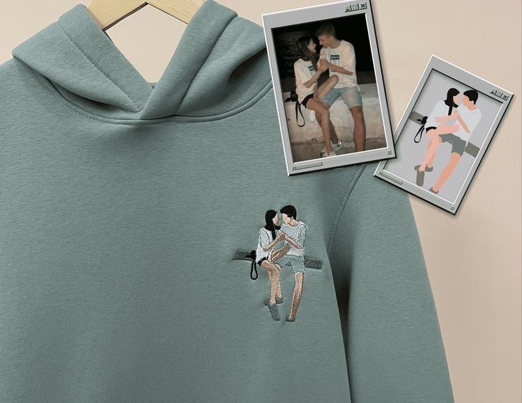 CUSTOM PORTRAIT COUPLE HOODIES/SWEATSHIRT (1 UNIT)