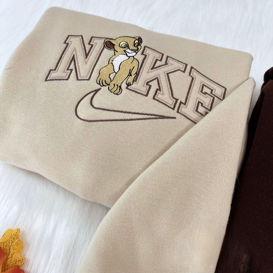 SIMBA & NALA SWOOSH EMBROIDERED COUPLE HOODIES SET OF 2