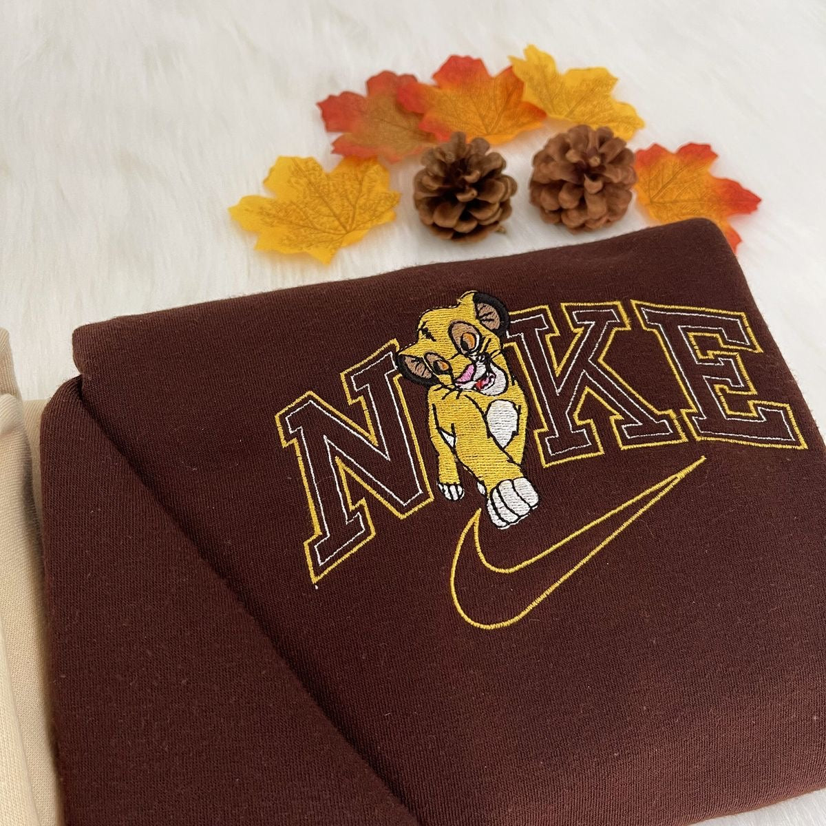 SIMBA & NALA SWOOSH EMBROIDERED COUPLE HOODIES SET OF 2