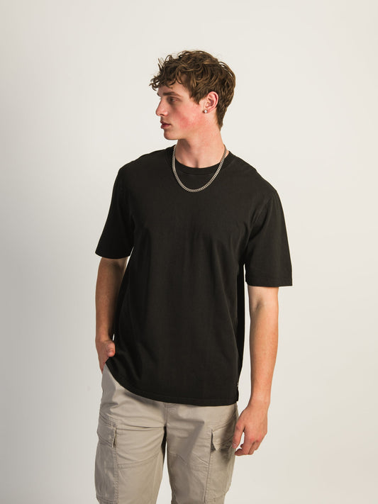 BLACK  - SOLID OVERSIZED TSHIRT