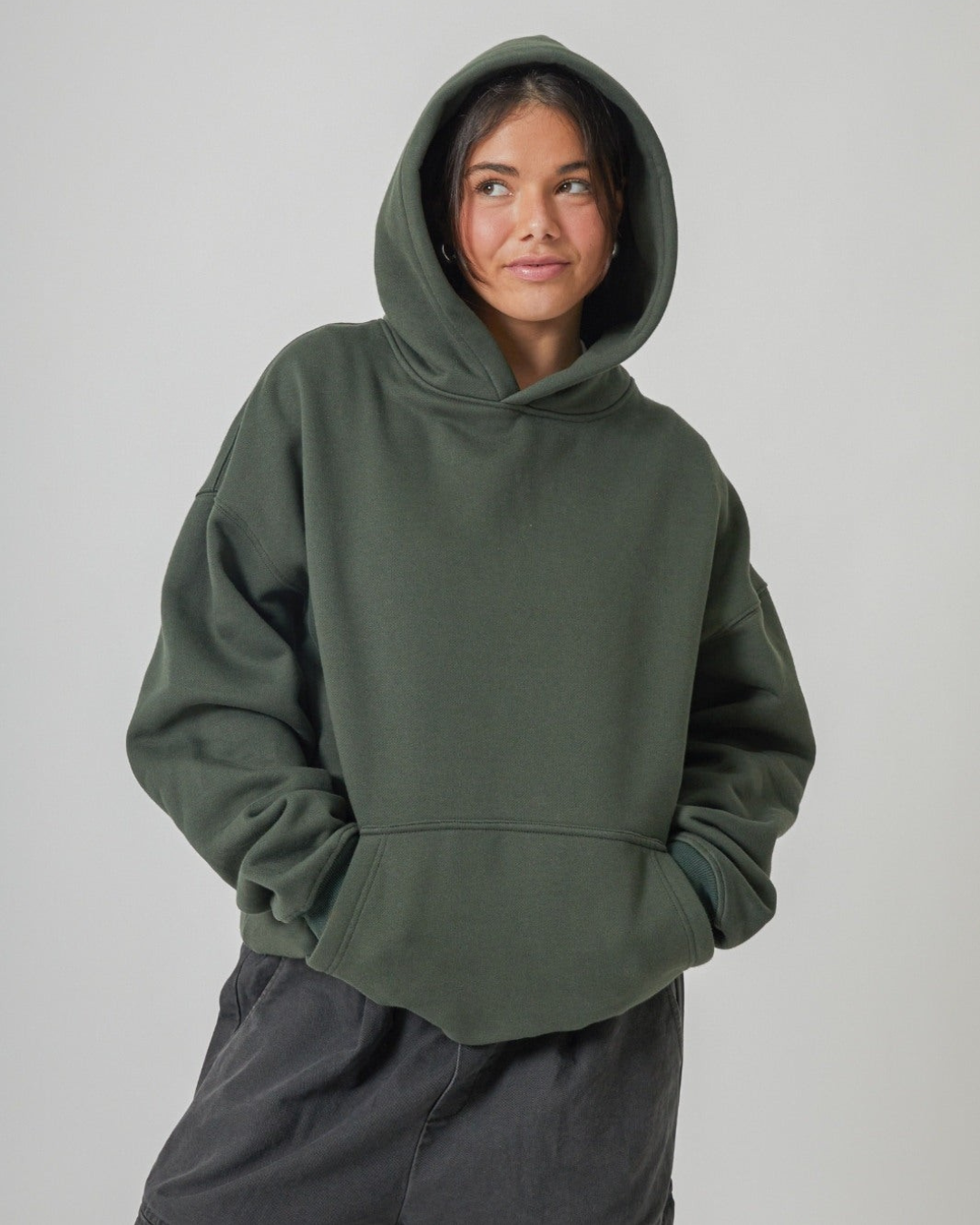 OLIVE OVERSIZED HOODIE